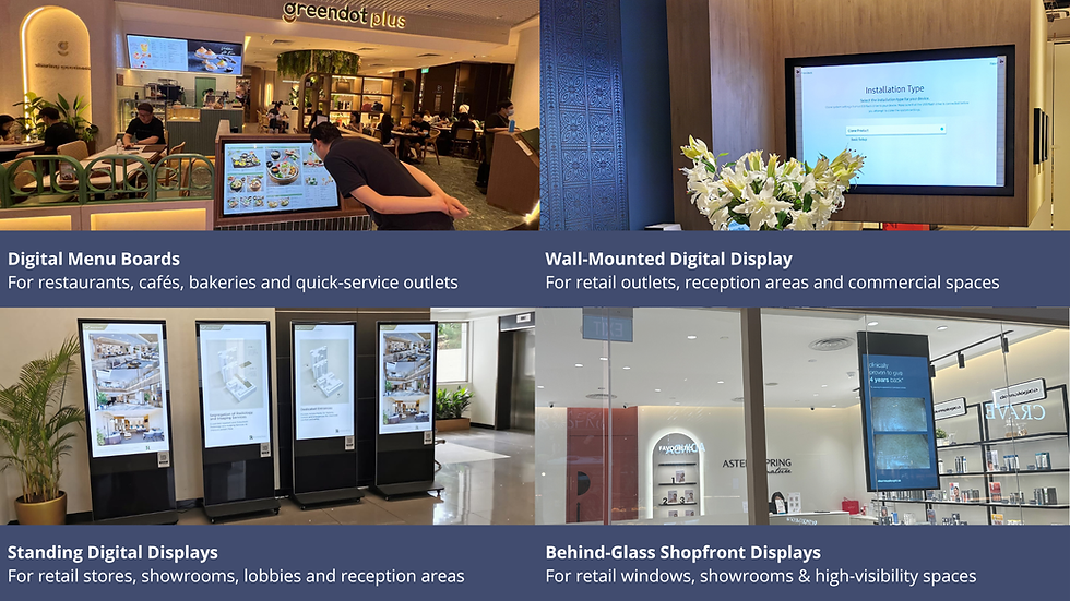 Four commercial digital display solutions