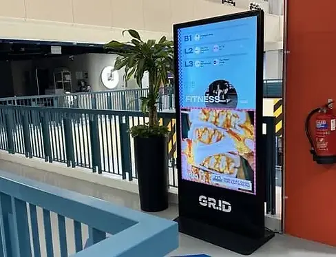 65-inch standing digital display at GR.iD Singapore shopping mall (formerly PoMo) used for retail advertising and promotions