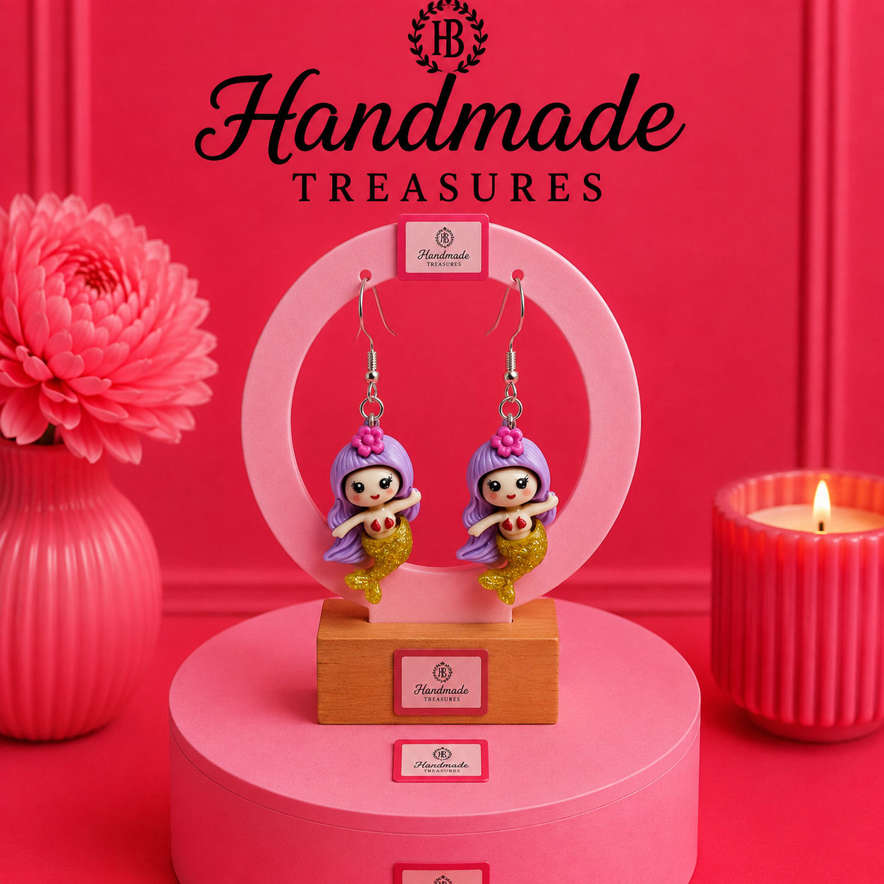 Cartoon Mermaid Earrings