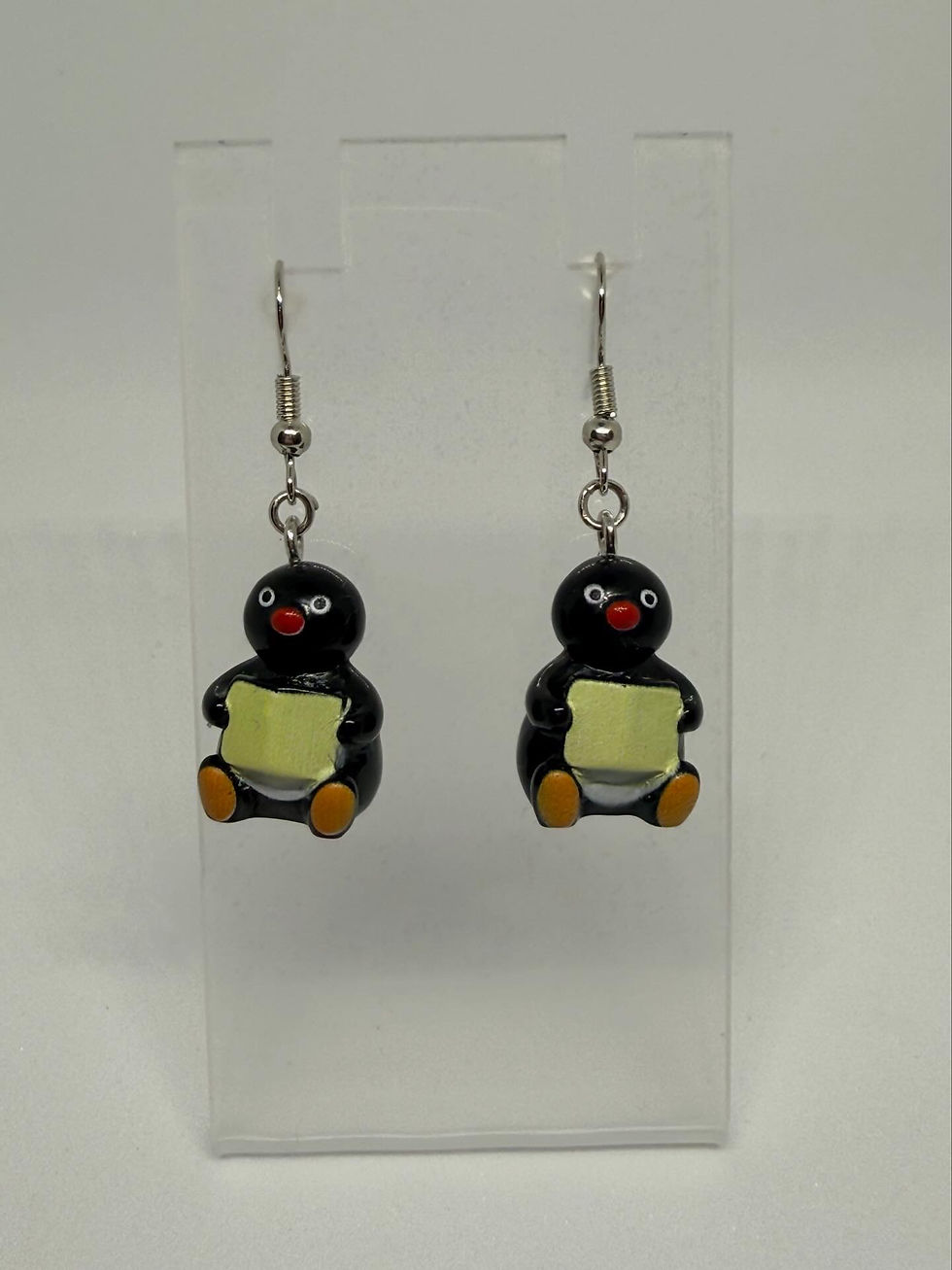 Thumbnail: Cute Pingu Penguin Earrings | Handmade Cartoon Earrings | Throwback Vintage