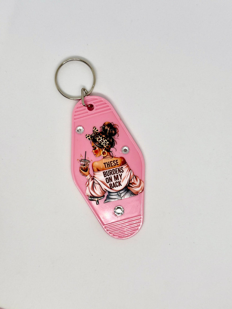 Thumbnail: Empowered Women Quotes Keyring | Pink Motivational Girl Boss Keychain