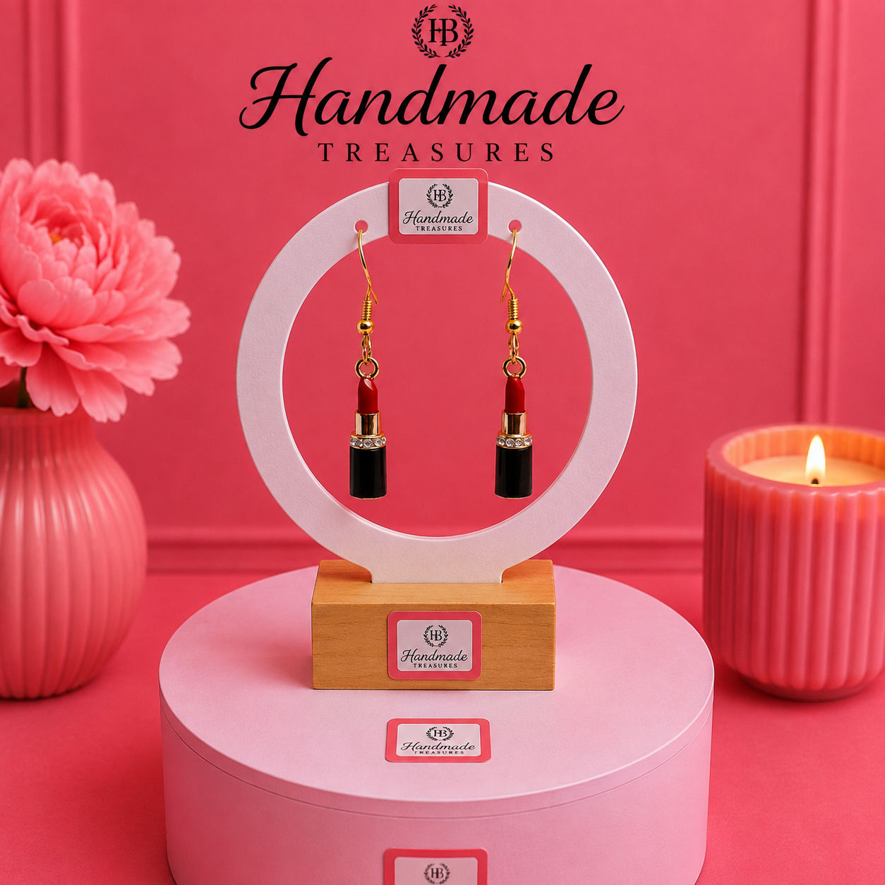 Glam Lipstick Earrings