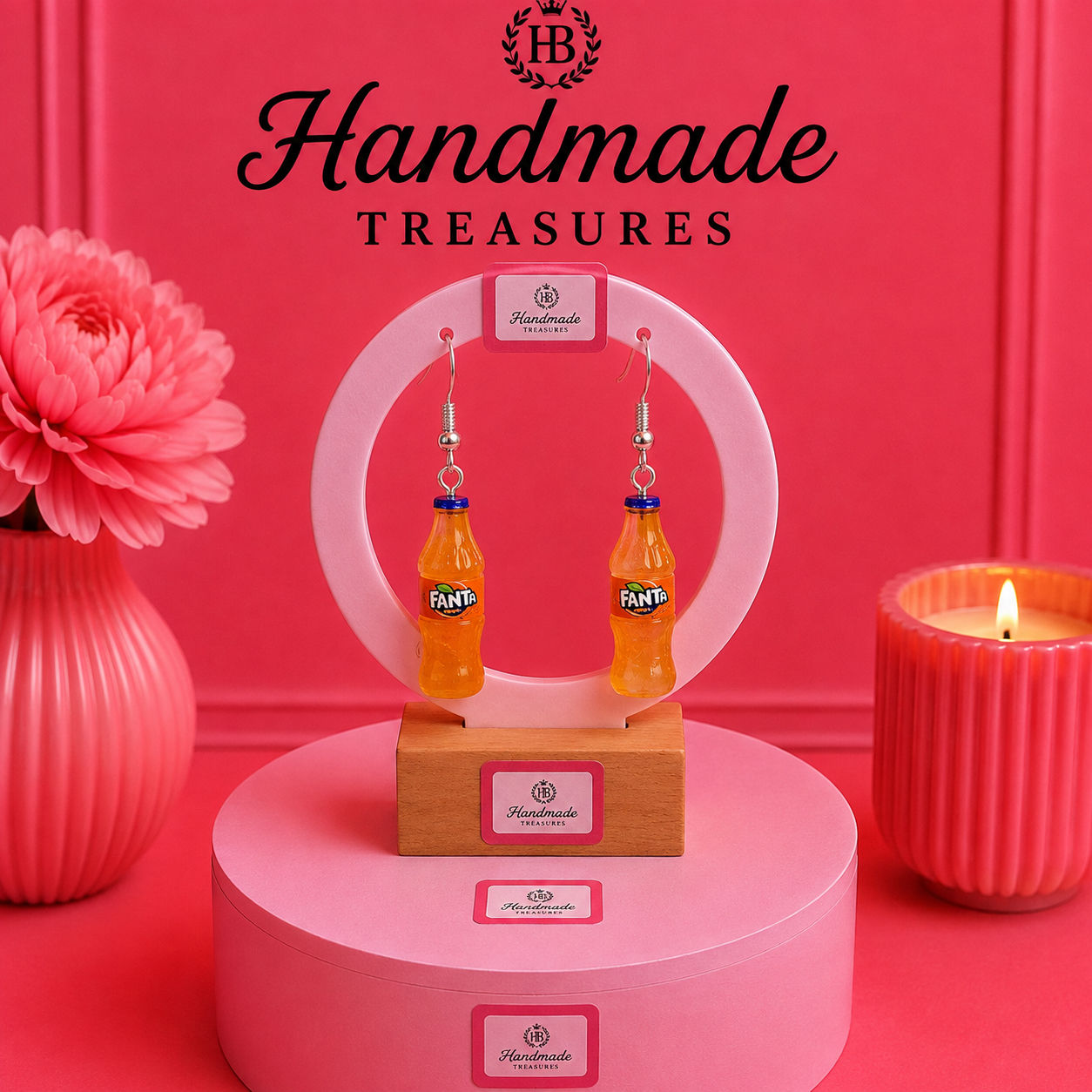 Fanta Orange Bottle Earrings