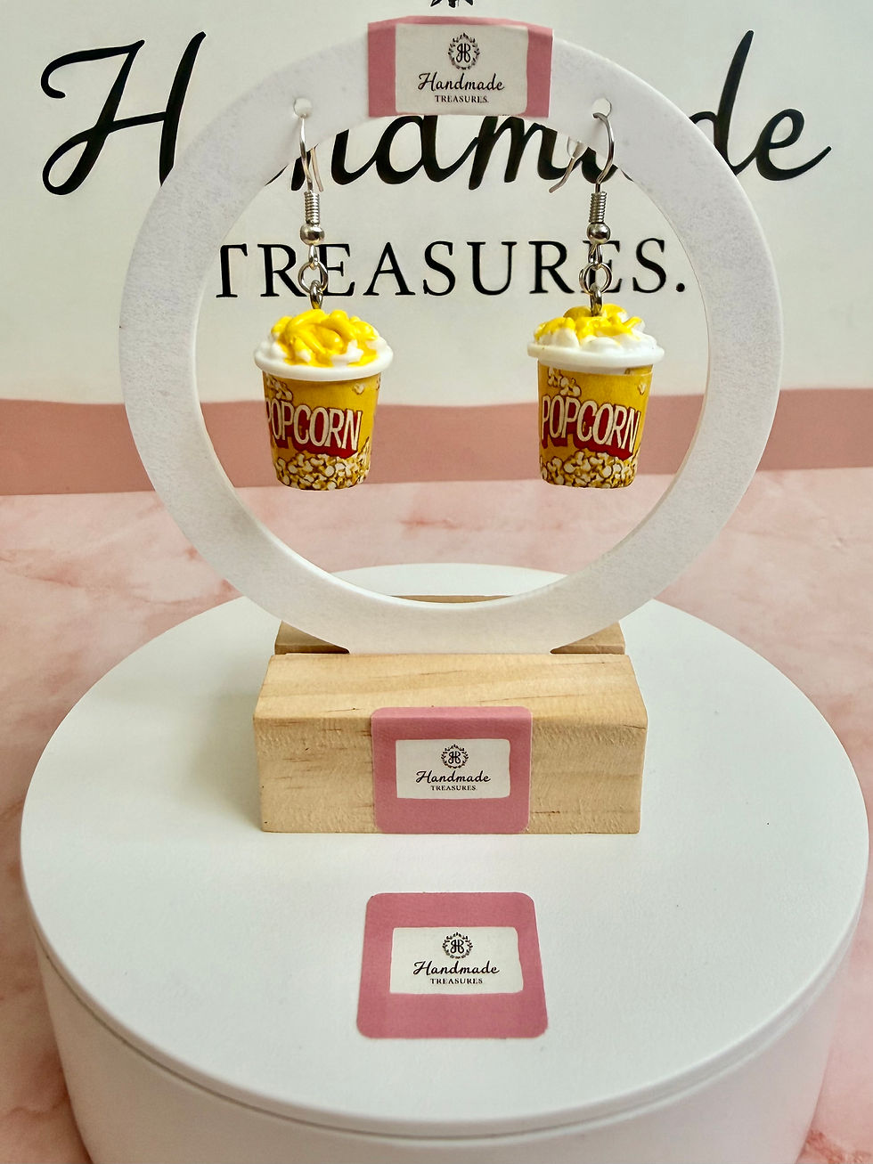 Thumbnail: Popcorn Bucket Earrings, Movie Night Earrings, Cinema Snack Jewellery
