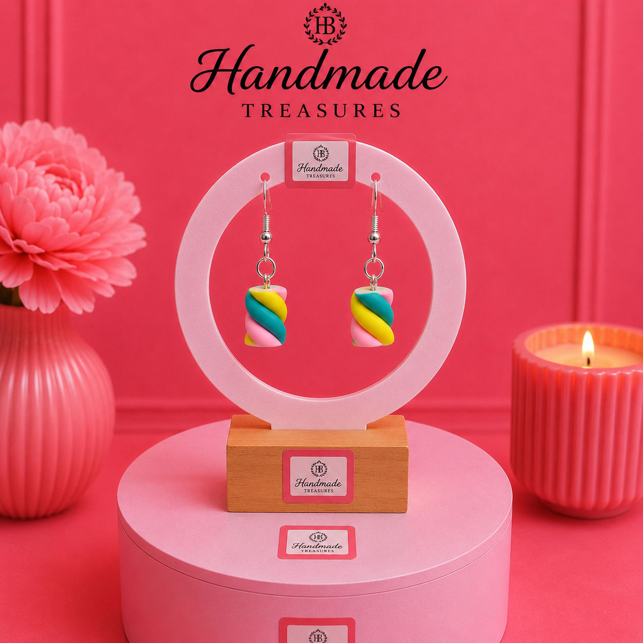 Flump Marshmallow Twist Earrings