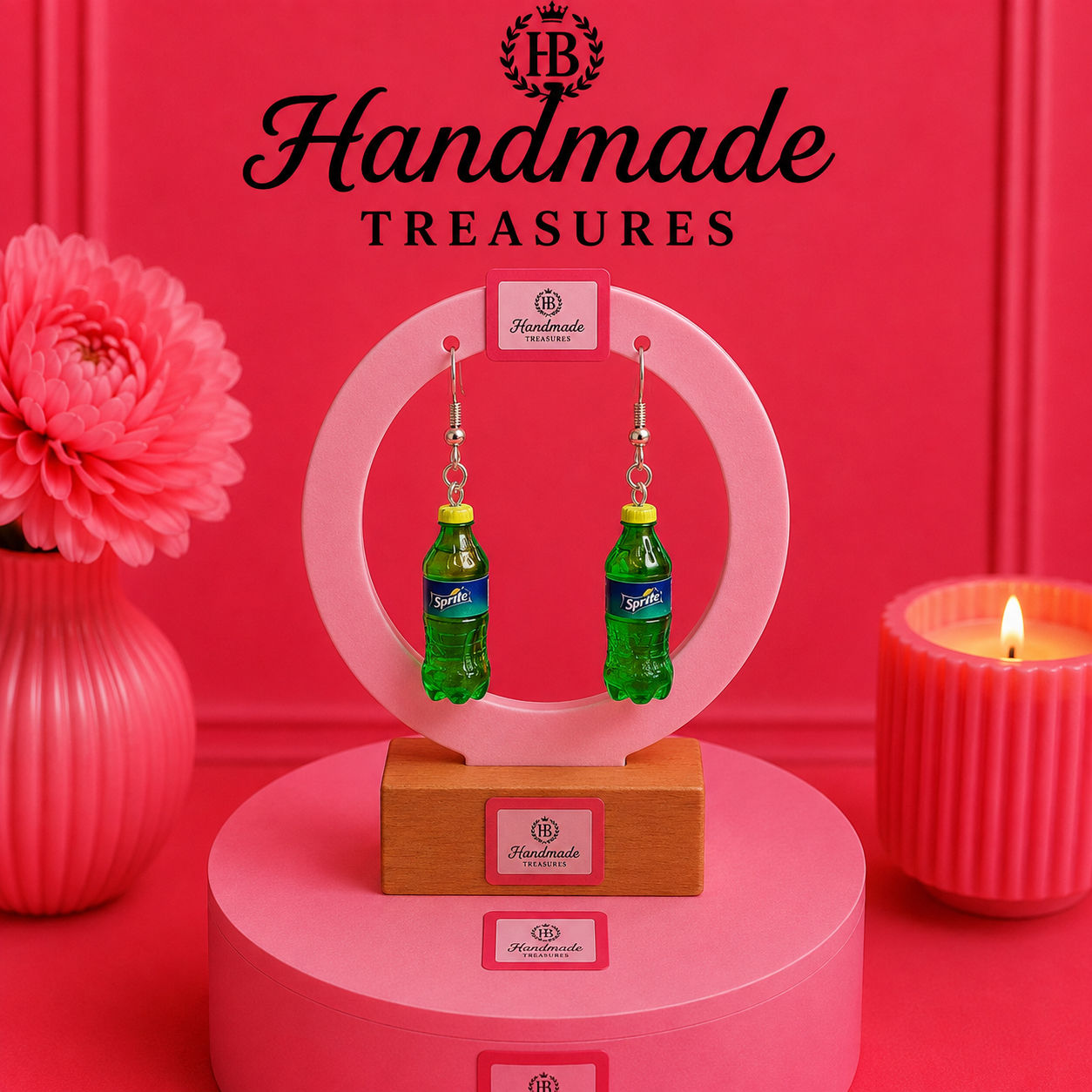 Sprite Lemonade Bottle Earrings