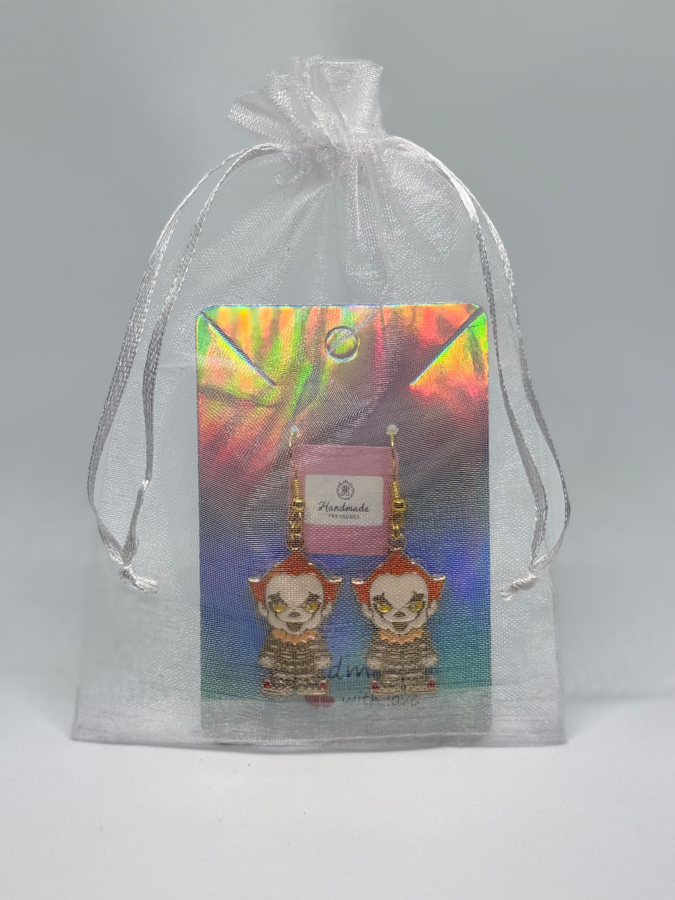 Thumbnail: Pennywise Inspired Horror Earrings | Creepy Cute Clown Dangle Earrings