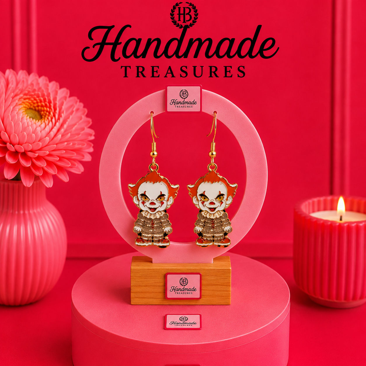 Pennywise Horror Movie Earrings