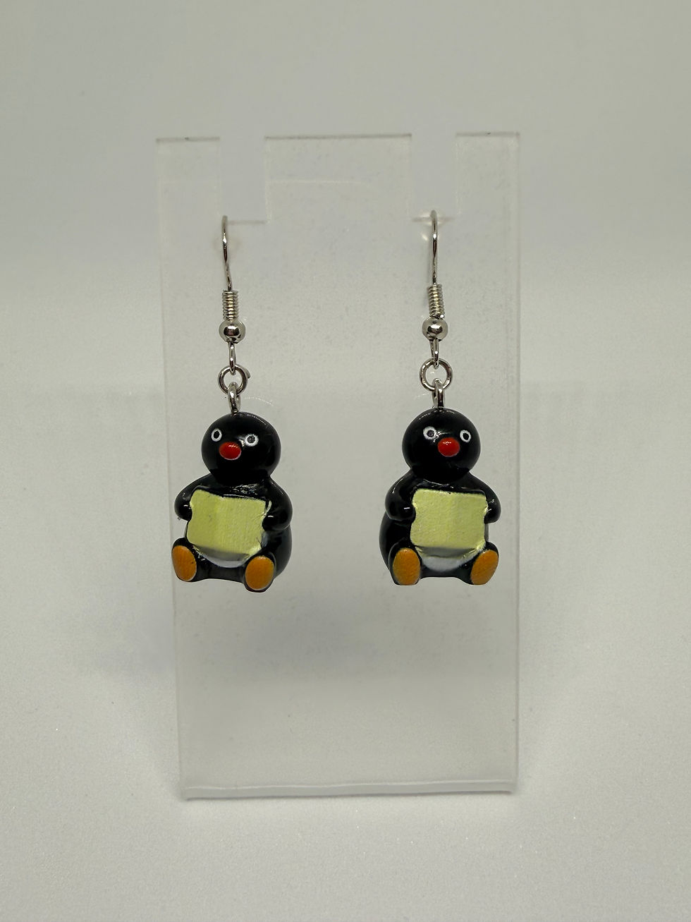 Thumbnail: Cute Pingu Penguin Earrings | Handmade Cartoon Earrings | Throwback Vintage