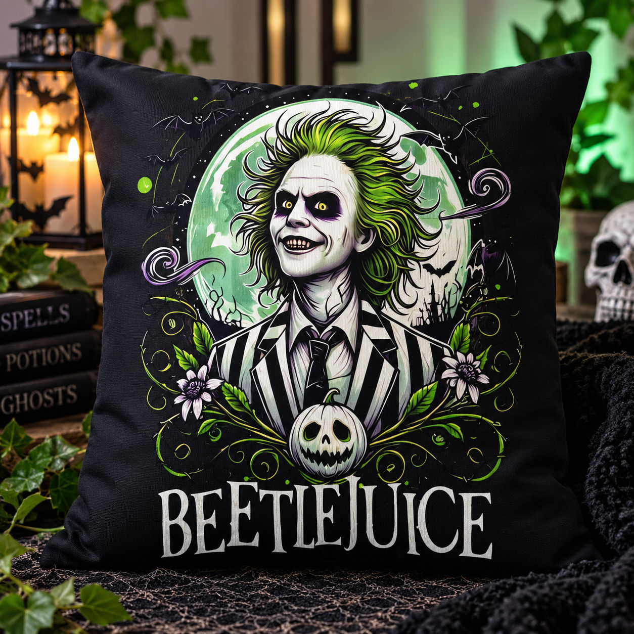 Brilliant Beetlejuice Pillow