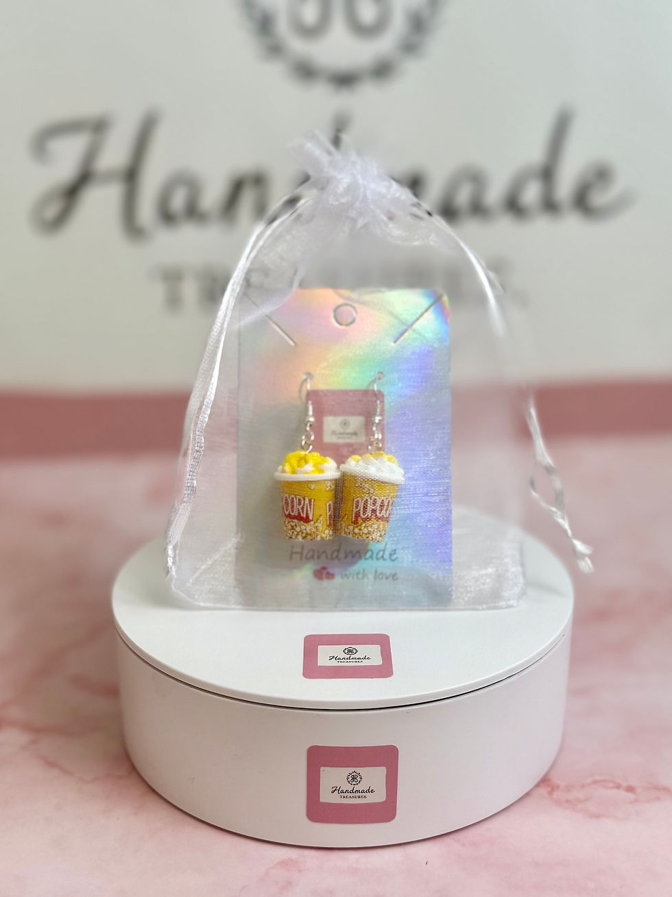 Thumbnail: Popcorn Bucket Earrings, Movie Night Earrings, Cinema Snack Jewellery