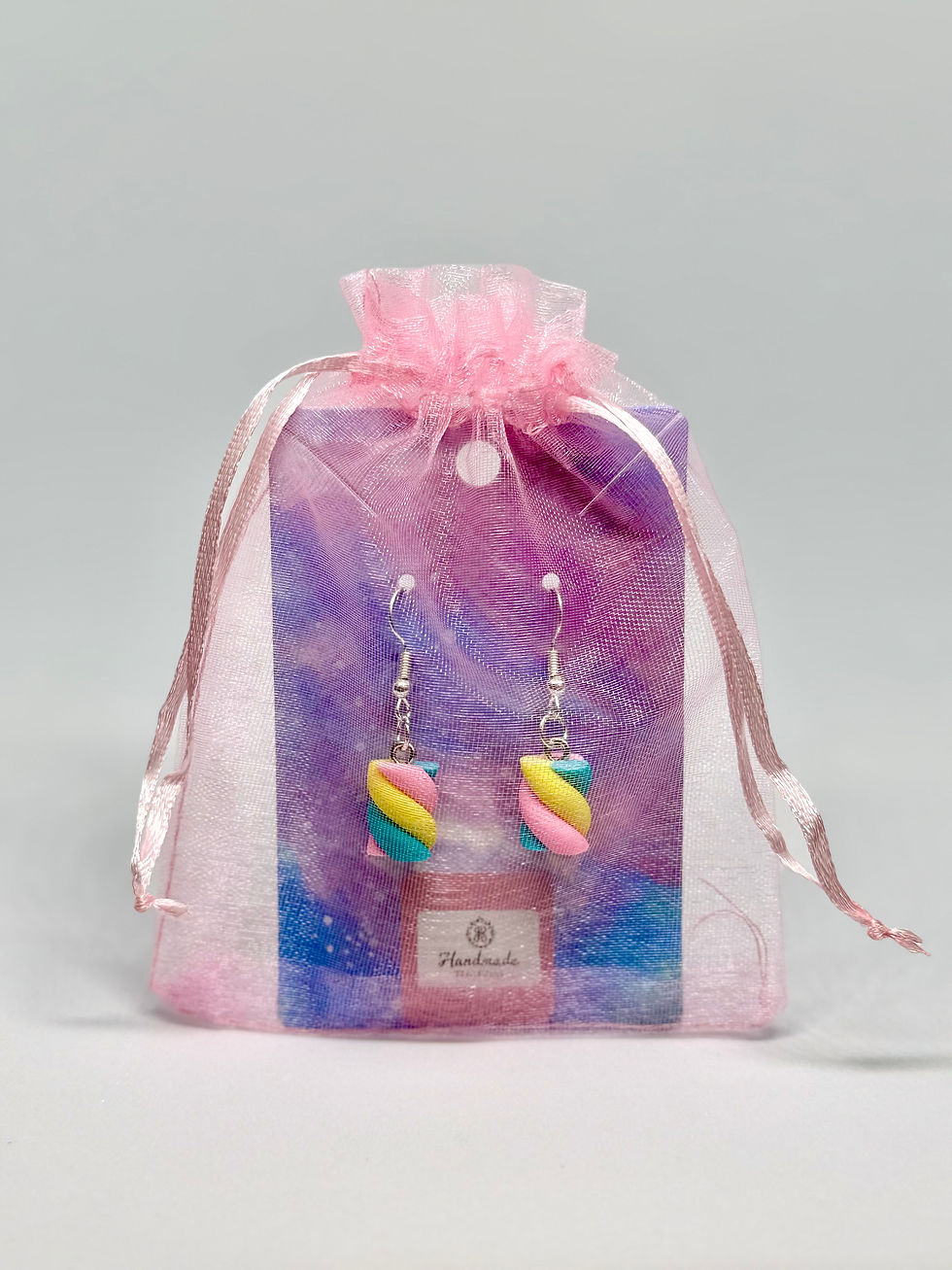 Thumbnail: Rainbow Marshmallow Twist Earrings | Colourful Kawaii Cute Candy Earrings