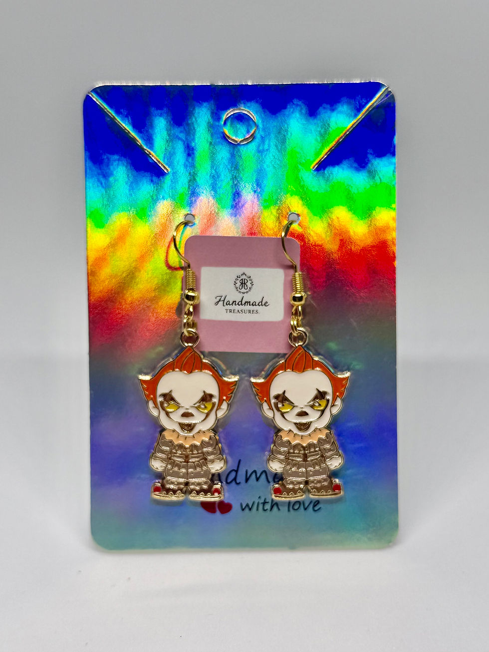 Thumbnail: Pennywise Inspired Horror Earrings | Creepy Cute Clown Dangle Earrings