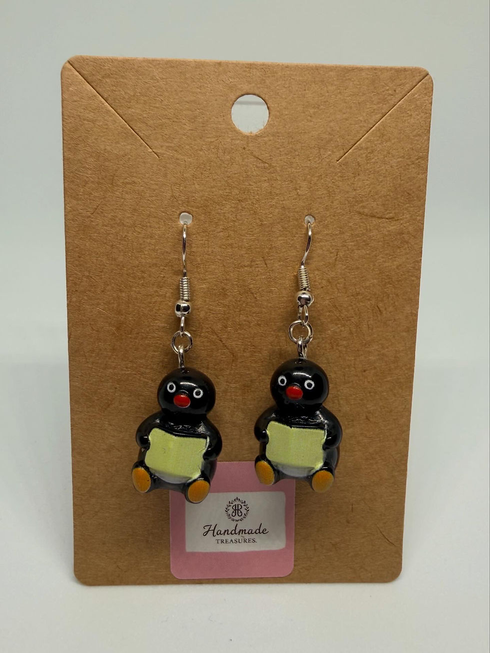 Thumbnail: Cute Pingu Penguin Earrings | Handmade Cartoon Earrings | Throwback Vintage
