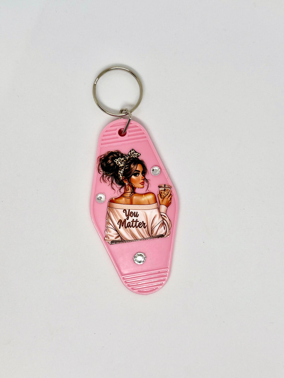 Thumbnail: Empowered Women Quotes Keyring | Pink Motivational Girl Boss Keychain