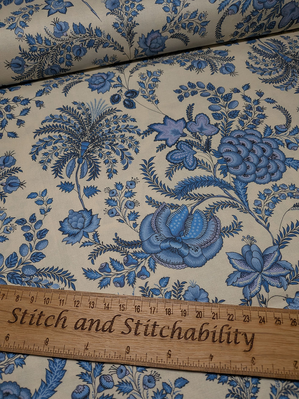 Thumbnail: Dutch Heritage DHER2034 China Blue 100% Cotton Fabric