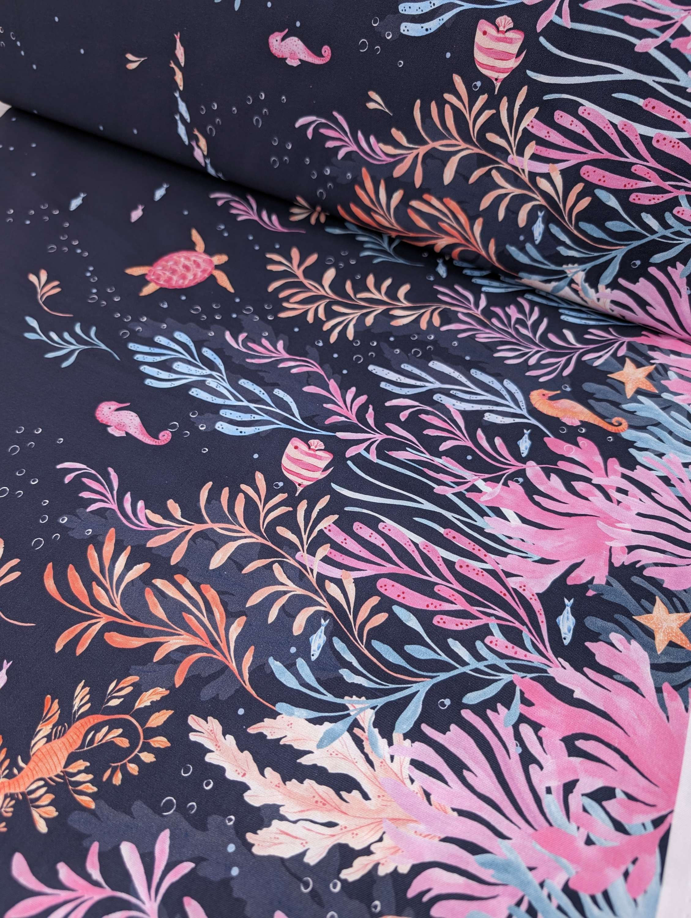 Coral Coast Double Border Print (CORAL2461) by Dashwood Studios 100% Cotton