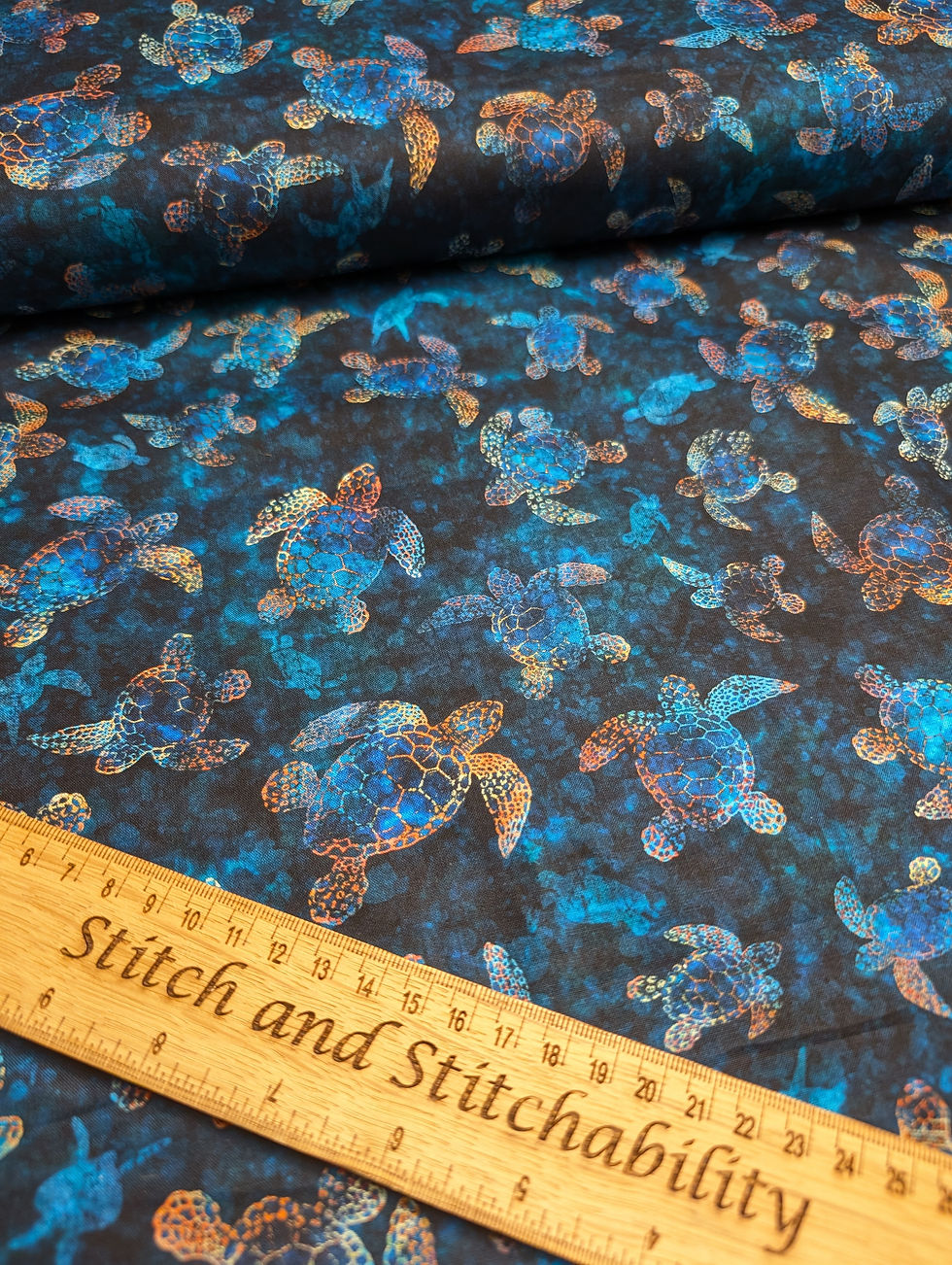 Thumbnail: Sea Turtles from 'Oceana Collection' by Quiling Treasures 100% Cotton Fabric