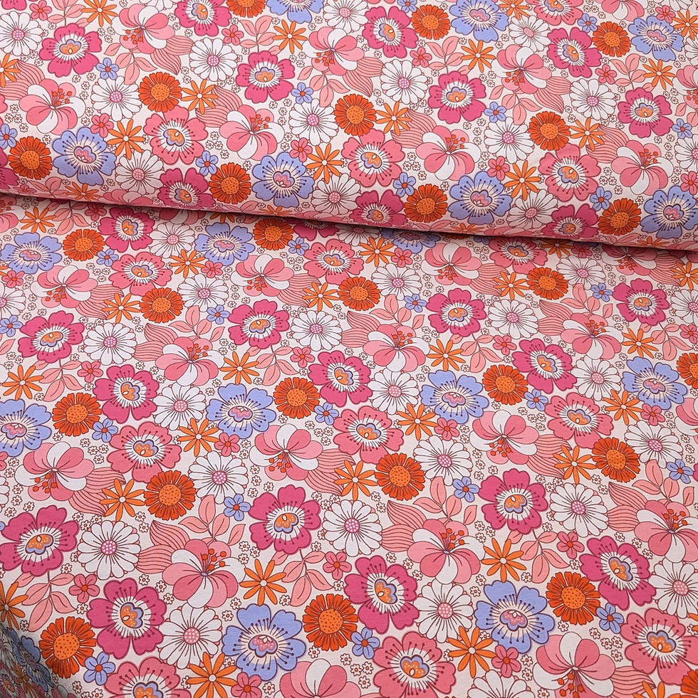Thumbnail: Flower Child from 'The Crafty Pie' Cotton Jersey Fabric 