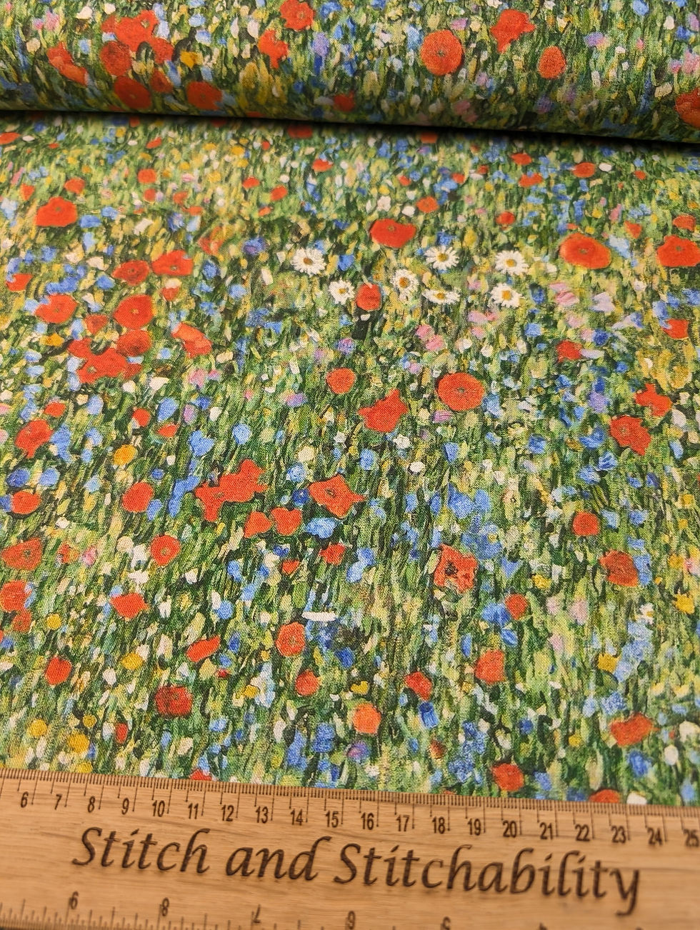 Thumbnail: Klimt's Field of Poppies 100% Cotton