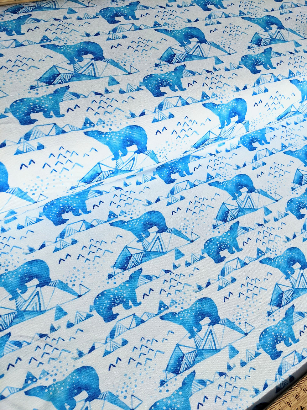 Thumbnail: Polar Bear Cotton Jersey Fabric
