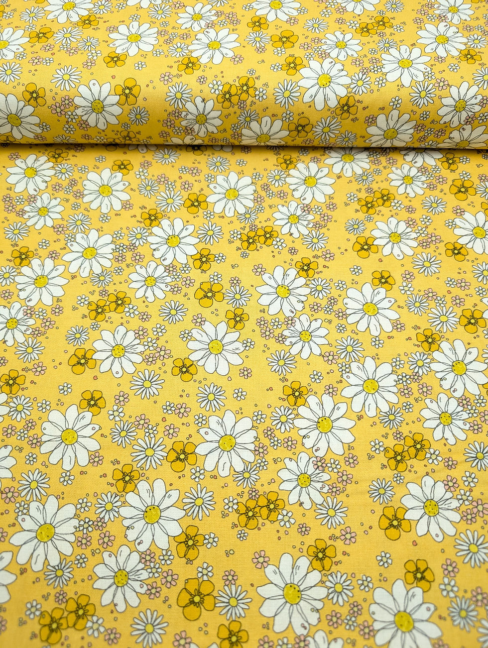 Thumbnail: The Rainbow Garden 100% Cotton Fabric -Yellow