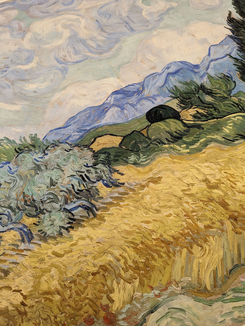 Thumbnail: National Gallery - Van Gogh, A Wheatfield with Cypresses, Organic Cotton Panel