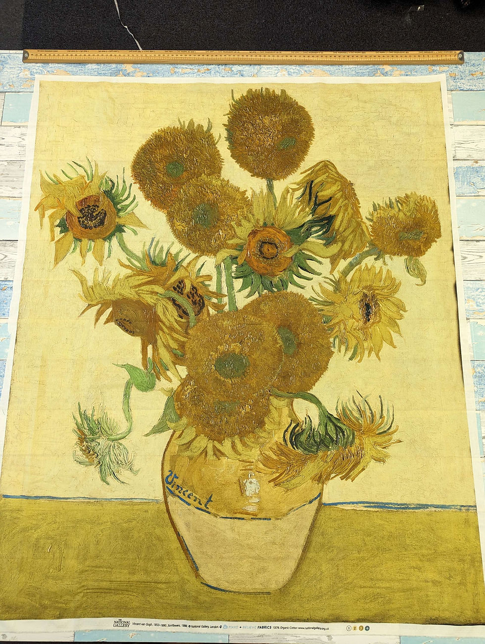 Thumbnail: National Gallery - Van Gogh, Sunflowers, Organic Cotton Panel