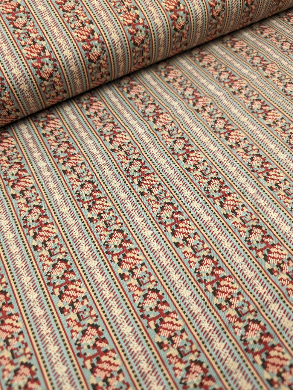 Thumbnail: Antique Textile Company DHER4003 100% Cotton Fabric by the metre, half metre, FQ
