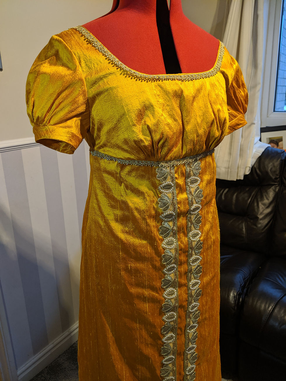 Thumbnail: 100% Silk Regency Evening Dress/Gown
