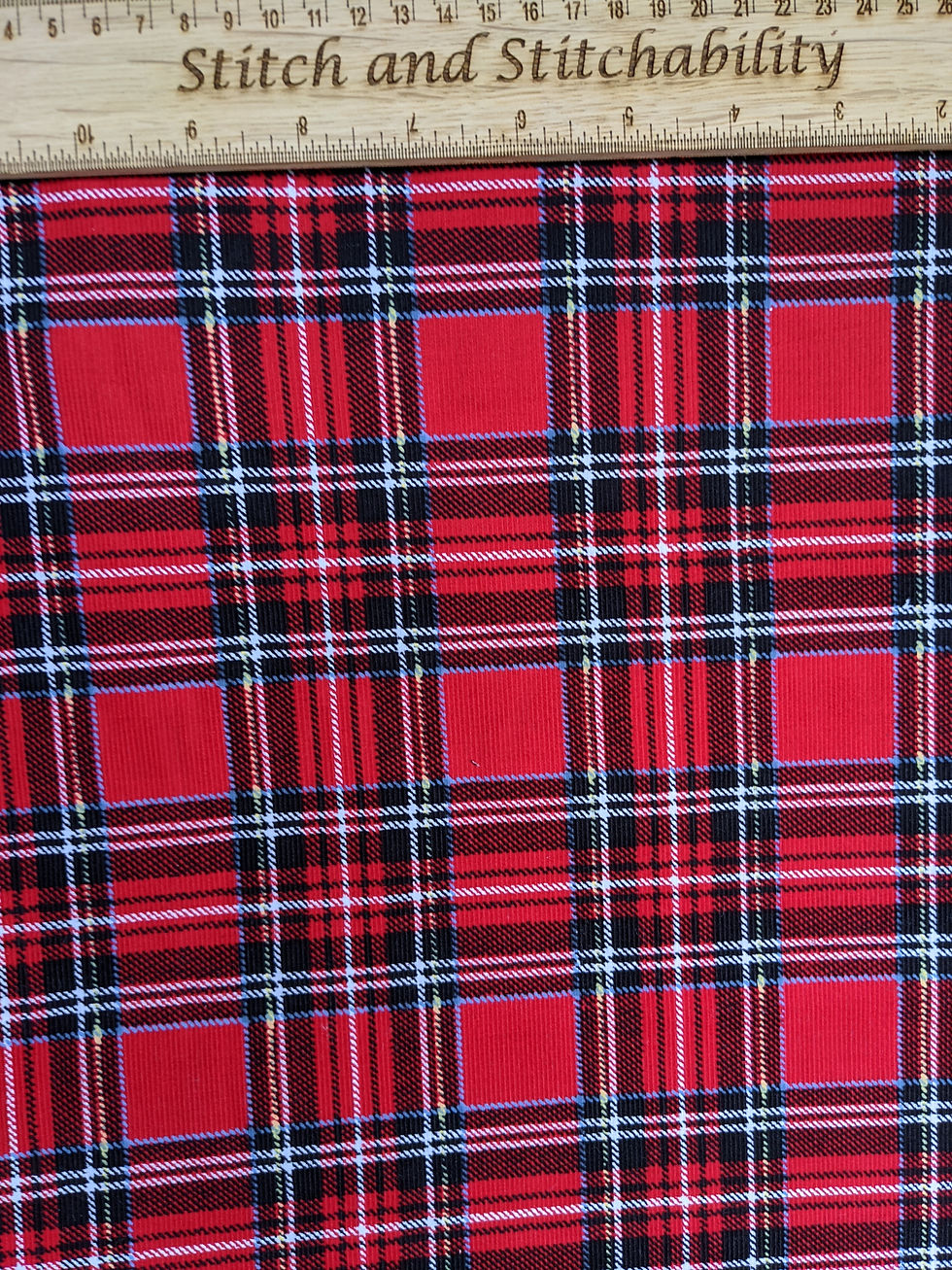 Thumbnail: 100% Cotton Tartan Needlecord