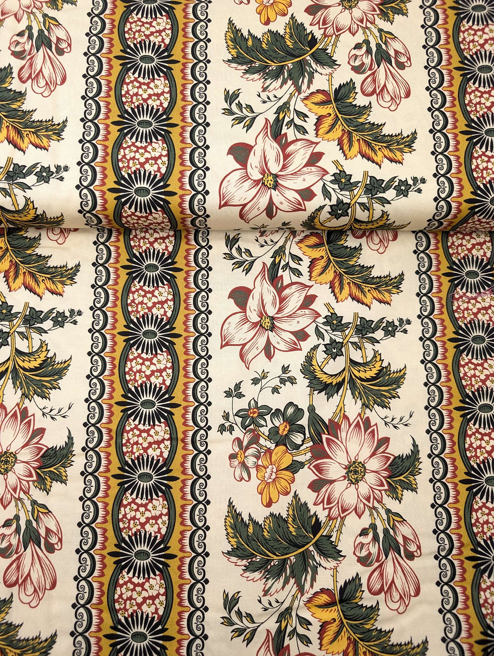 Thumbnail: Dutch Heritage DHER2043 Marlowe Border Print 100% Cotton Fabric