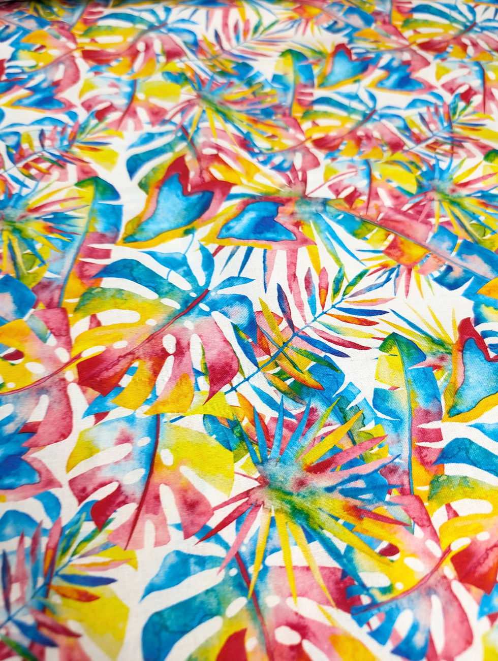 Thumbnail: Little Johnny Tropical Leaves 100% Cotton