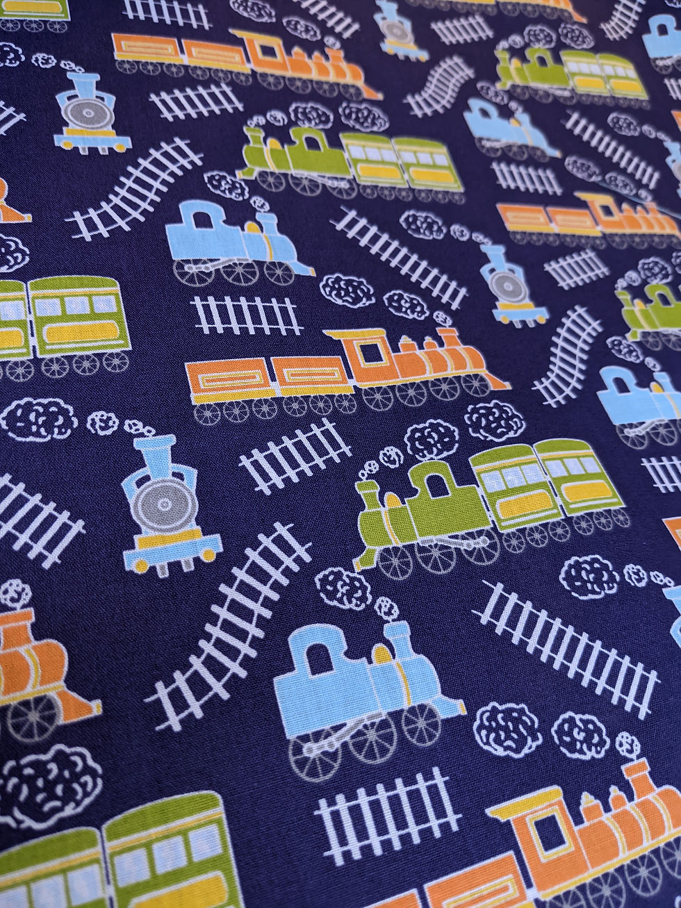 Thumbnail: Train Pattern Polycotton