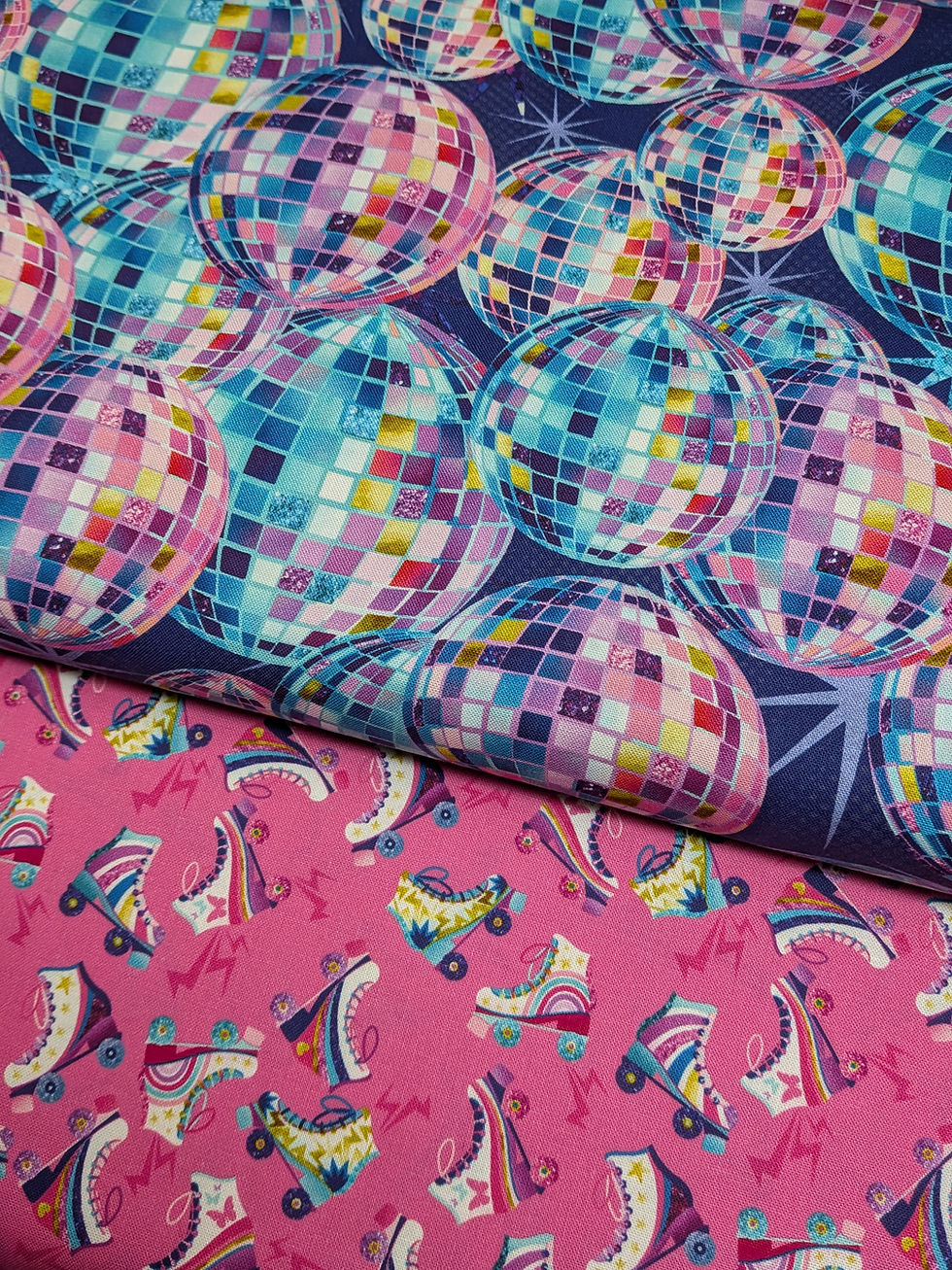 Thumbnail: Mirror Balls from the Disco Queen Collection 100% Cotton Fabric
