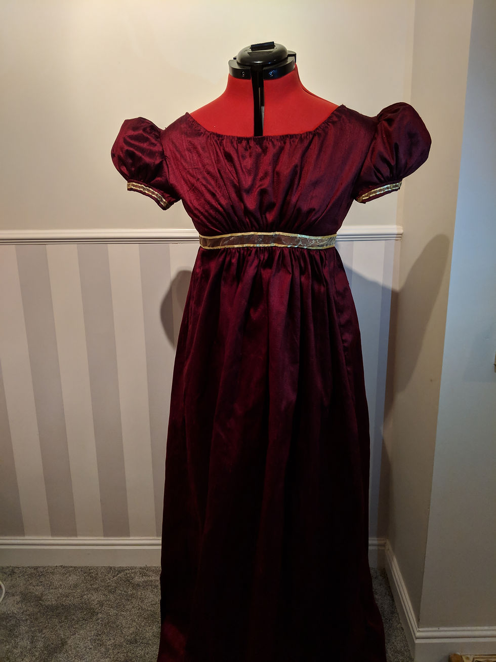 Thumbnail: 100% Silk Regency Evening Dress/Gown