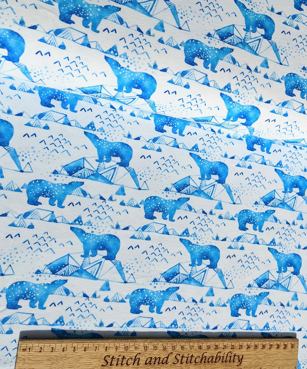 Thumbnail: Polar Bear Cotton Jersey Fabric