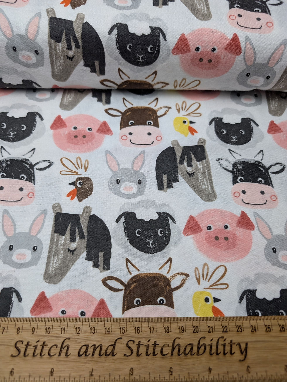 Thumbnail: Little Foot Farm 100% Cotton Flannel, Brushed Cotton
