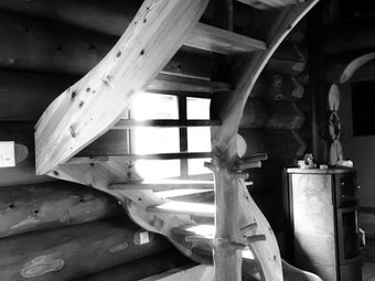 Fabrication et pose d'un escalier à Nax