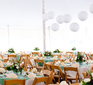Elegant wedding reception setup
