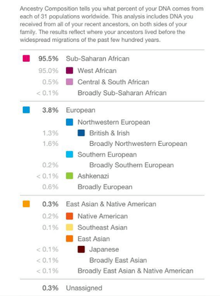 dna tested african descendants