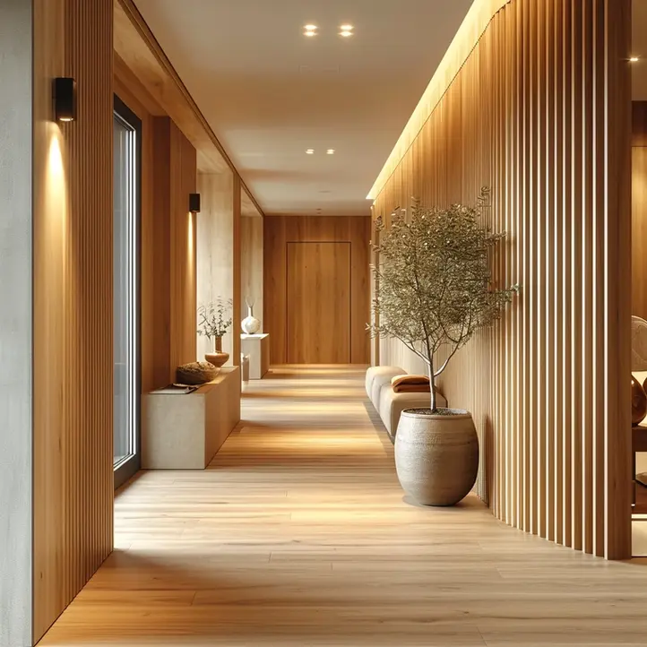 listelli in legno decorativi per divisori, pareti e soffitti