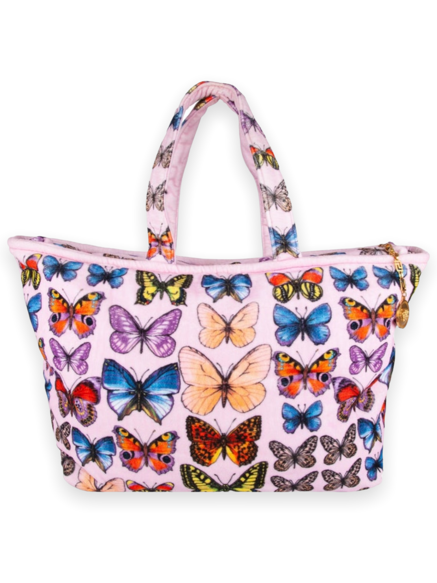 NWT Versace Spring 2018 Tribute Butterfly Terry Cloth Tote Bag