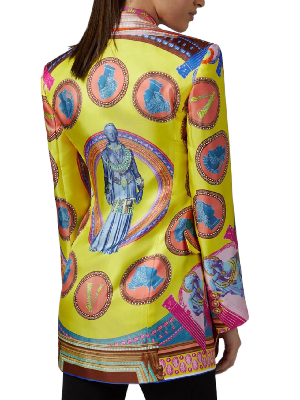 Thumbnail: F/W 2019 Versace Runway Vittoria Printed Silk Multicolor Blazer