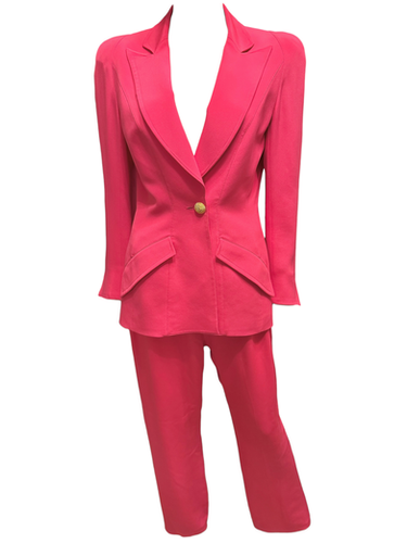 F/W 2001 Thierry Mugler Hot Pink Pantsuit | Lord of Luxury
