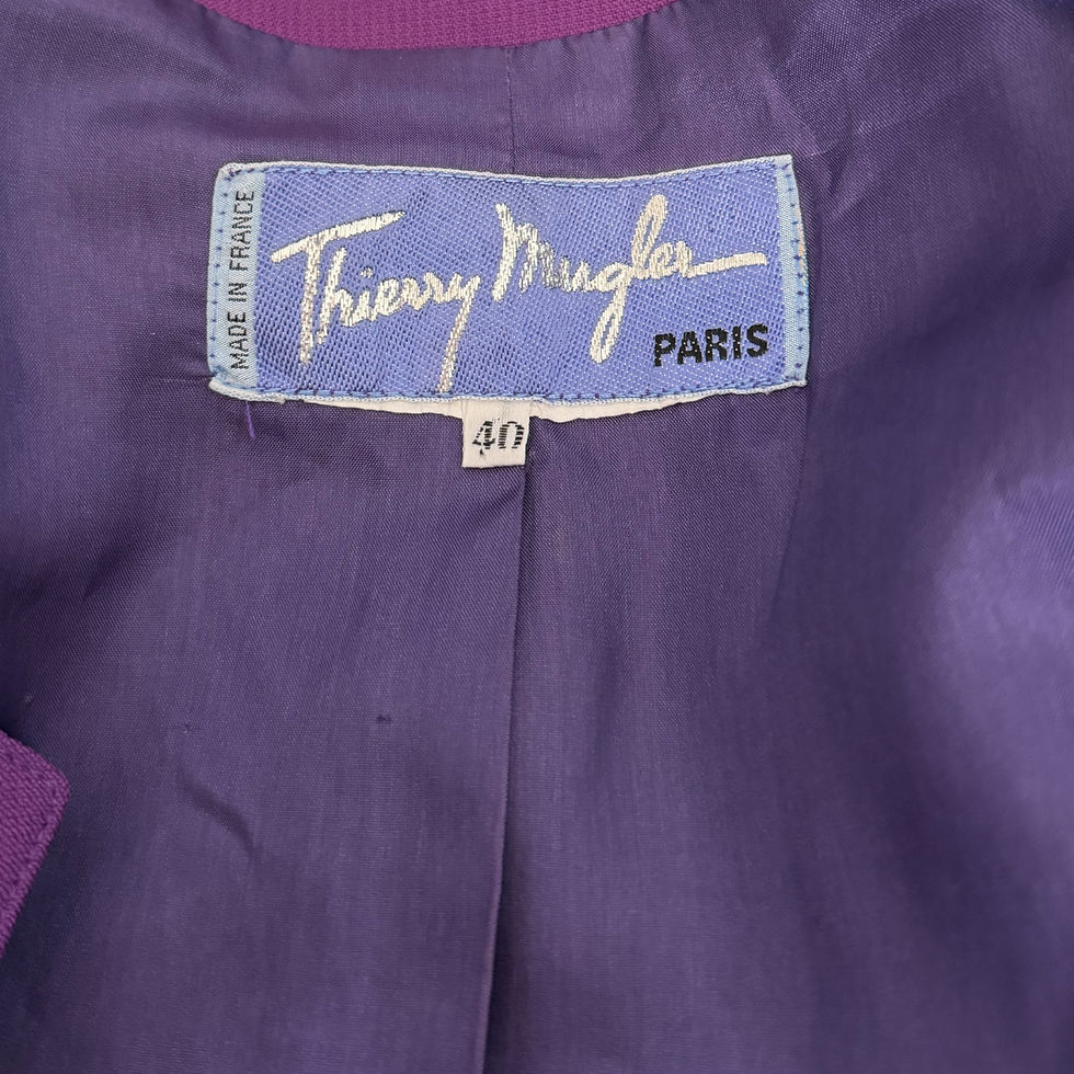 Thumbnail: F/W 1988 Thierry Mugler Purple Les Infernales Lighting Bolt Jacket