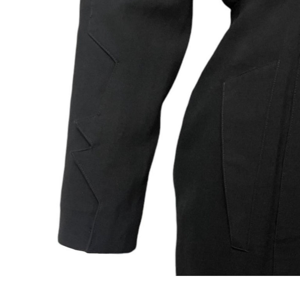 Thumbnail: F/W 1988 Thierry Mugler Black Les Infernales Lightning Bolt Dress