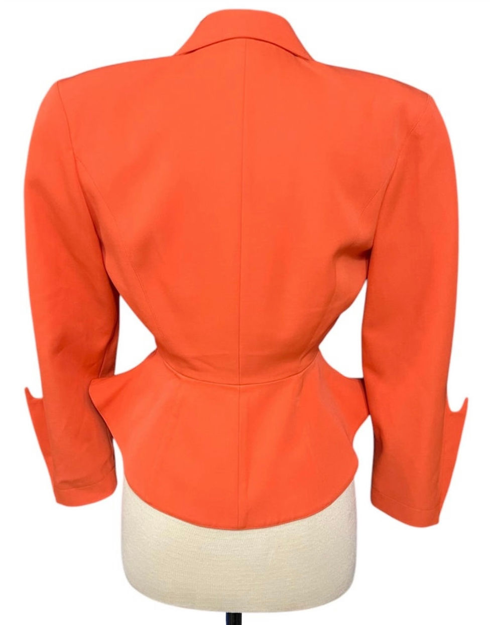 Thumbnail: F/W 1989 Thierry Mugler Orange Futuristic Metal Sculptural Jacket