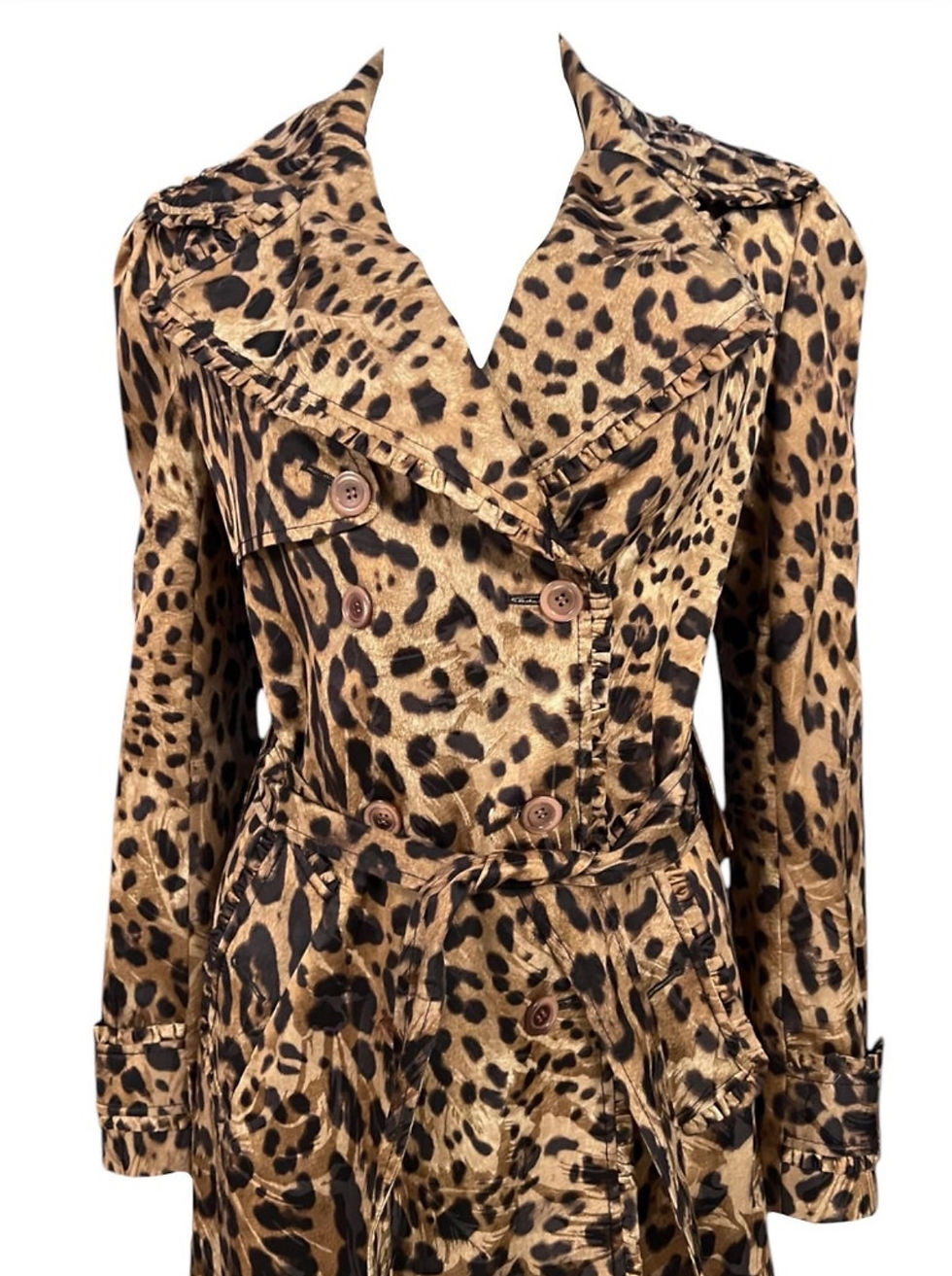 Thumbnail: Dolce and Gabbana Leopard Print Double Breasted Trench Coat