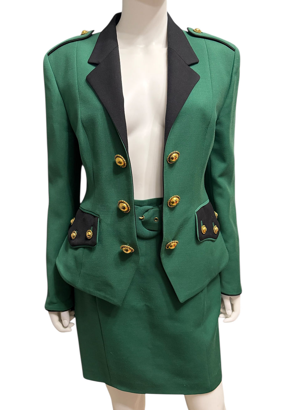 Thumbnail: 1990’s Moschino Couture Green Suit as seen on Princess Diana